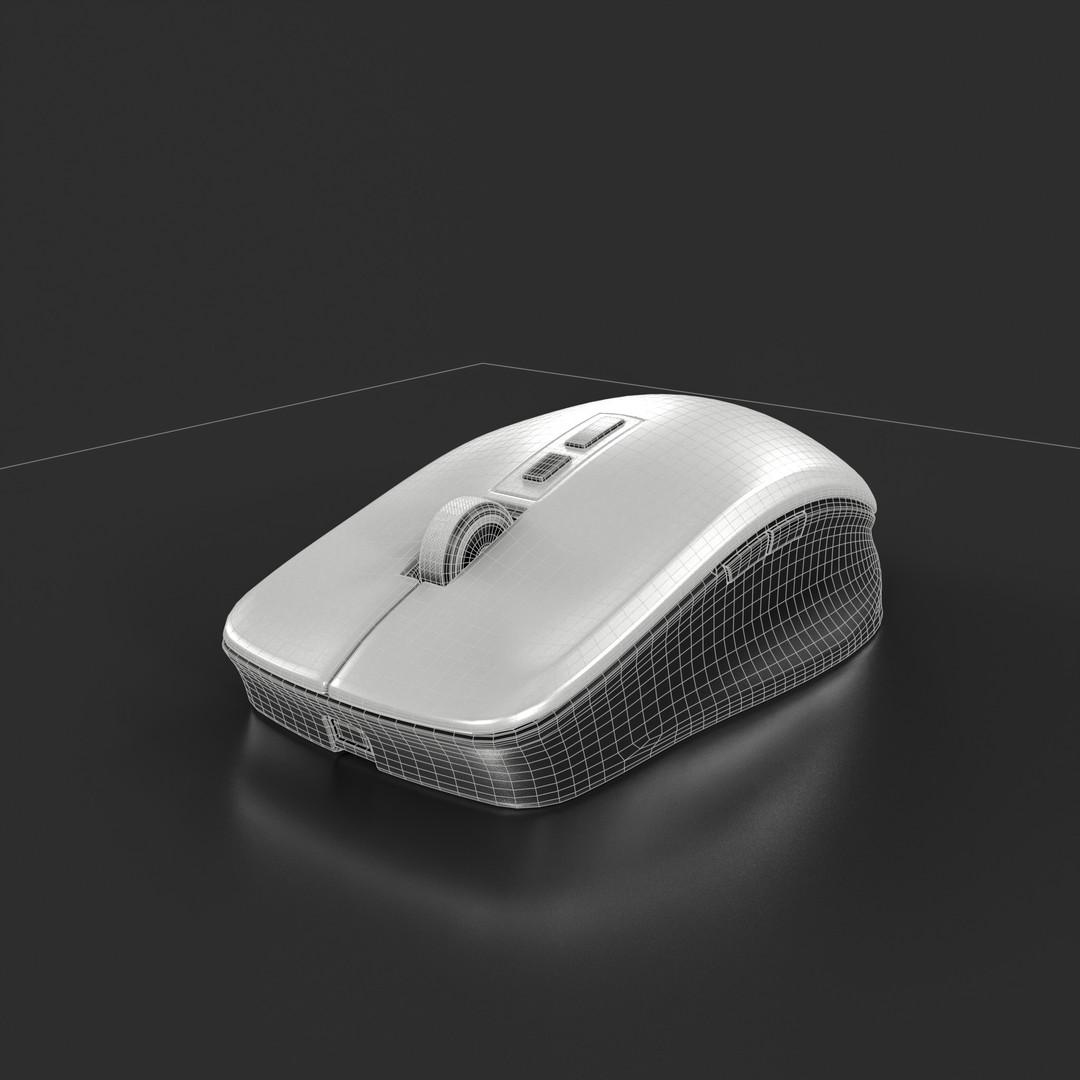 Wireless Mouse 3D Model – Low Poly PBR Game Asset, FBX - View 4