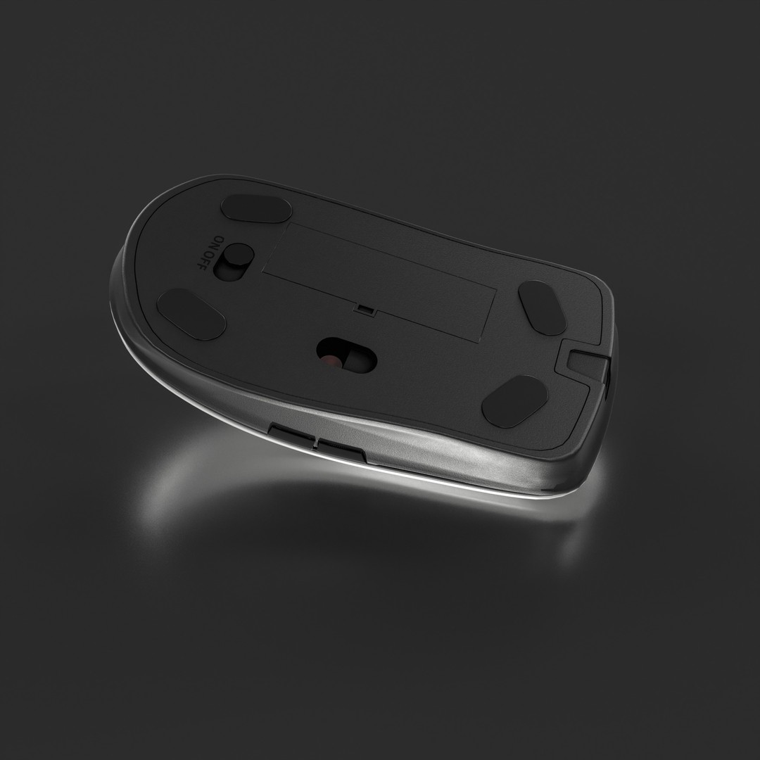Wireless Mouse 3D Model – Low Poly PBR Game Asset, FBX - View 7