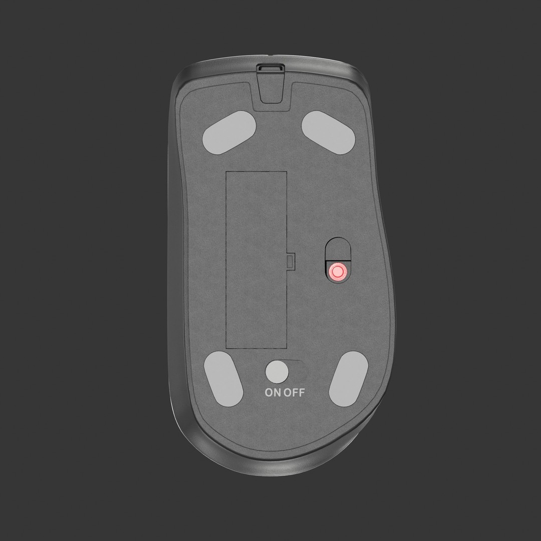Wireless Mouse 3D Model – Low Poly PBR Game Asset, FBX - View 8