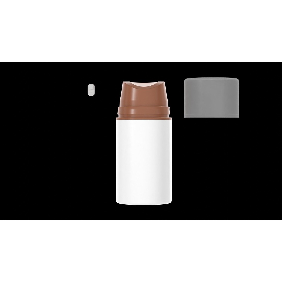 Airless Pump Bottle 3D Model – PBR Textured Blender Asset, FBX, OBJ - View 10