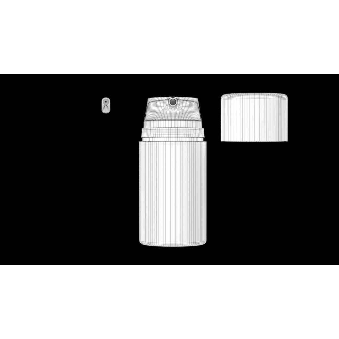 Airless Pump Bottle 3D Model – PBR Textured Blender Asset, FBX, OBJ - View 16