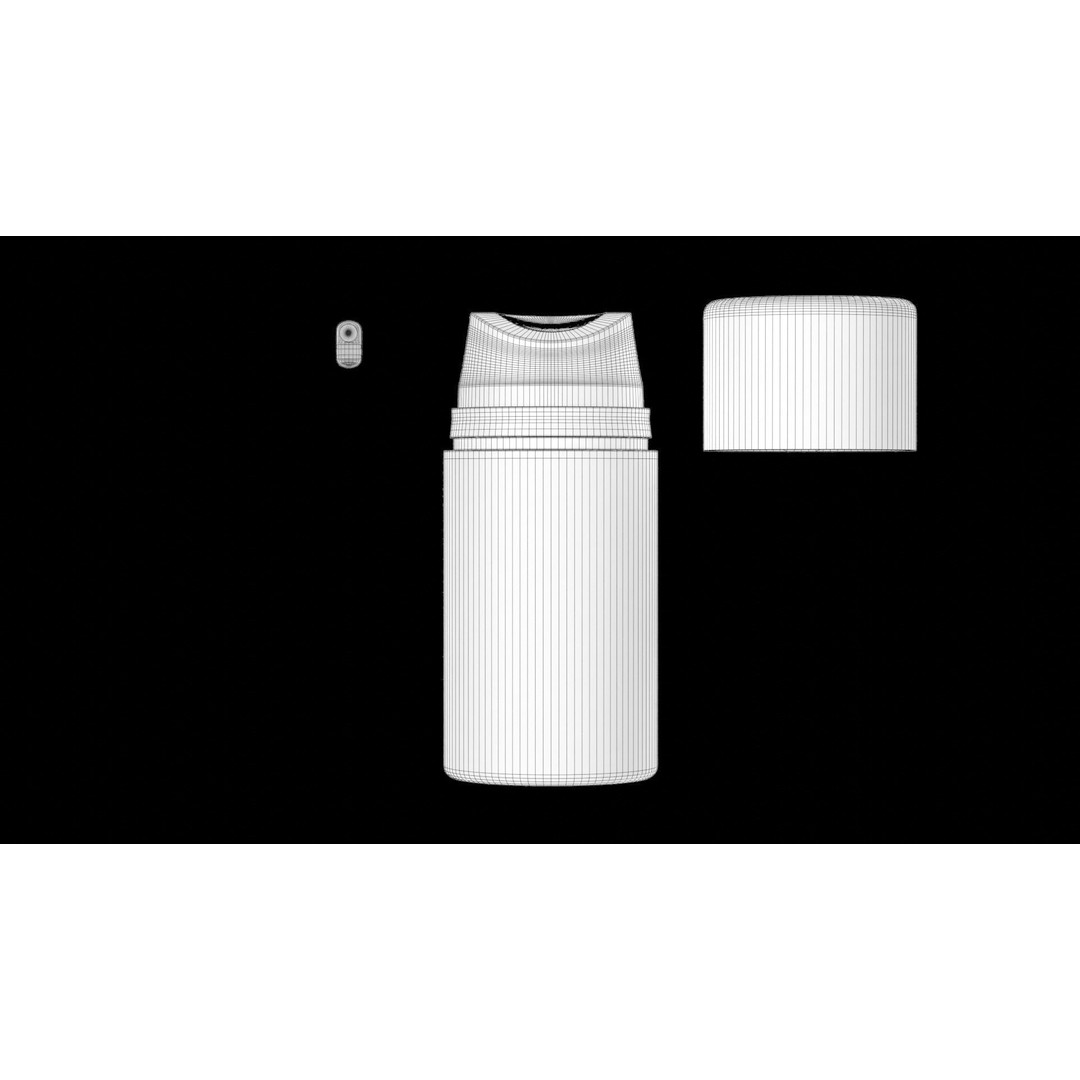 Airless Pump Bottle 3D Model – PBR Textured Blender Asset, FBX, OBJ - View 18