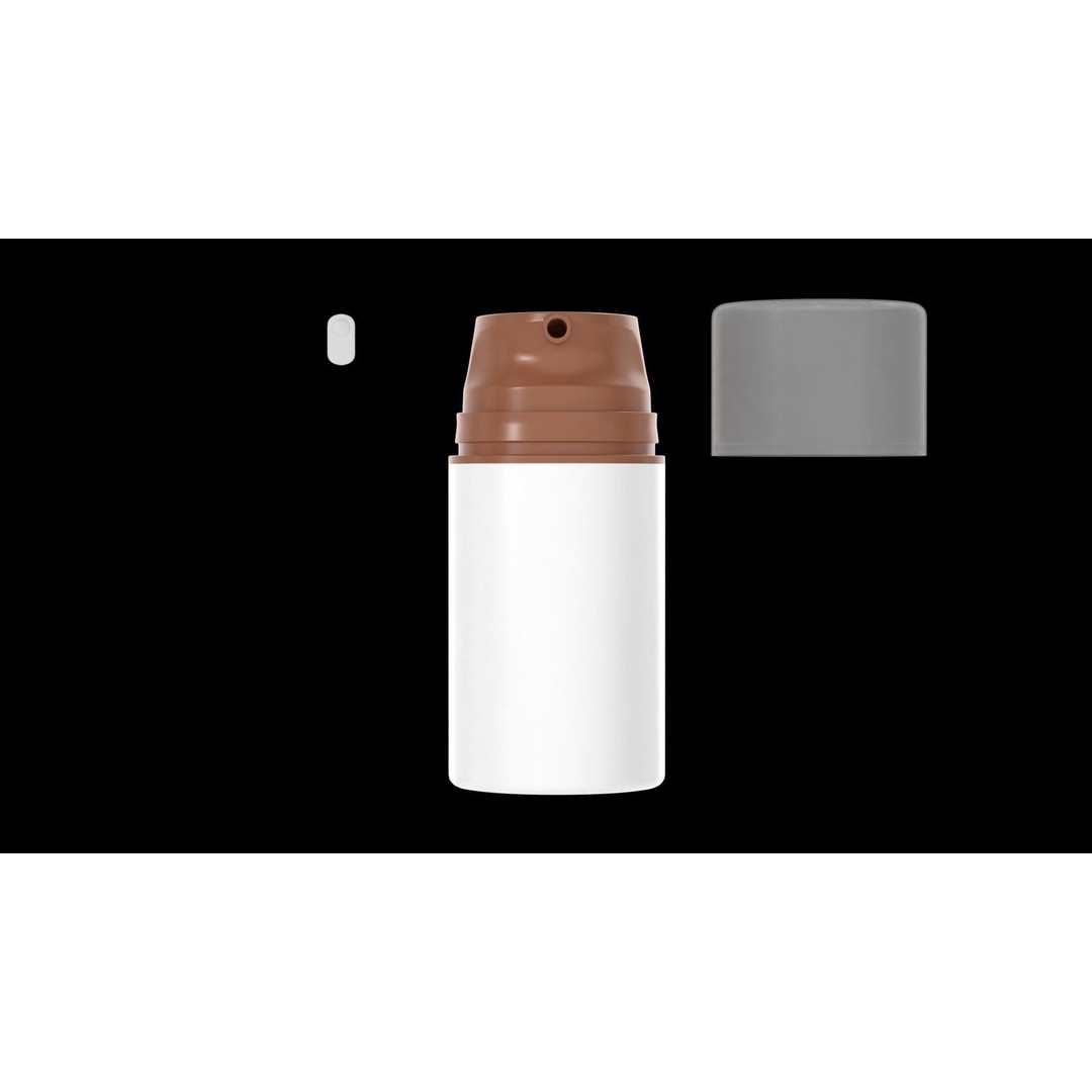 Airless Pump Bottle 3D Model – PBR Textured Blender Asset, FBX, OBJ - View 8