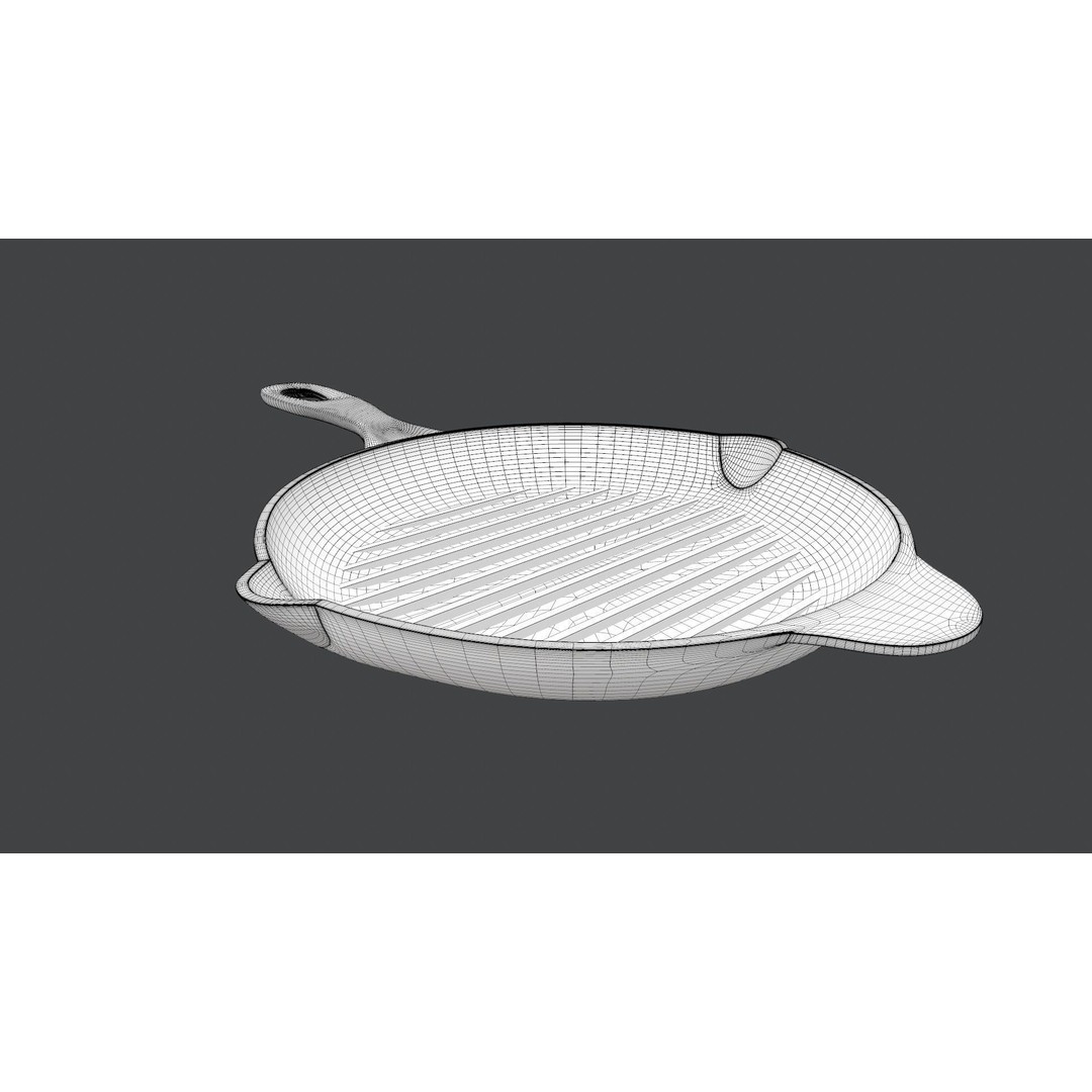 Cookware Frying Pan 3D Model – PBR Textured Game Ready Asset, FBX