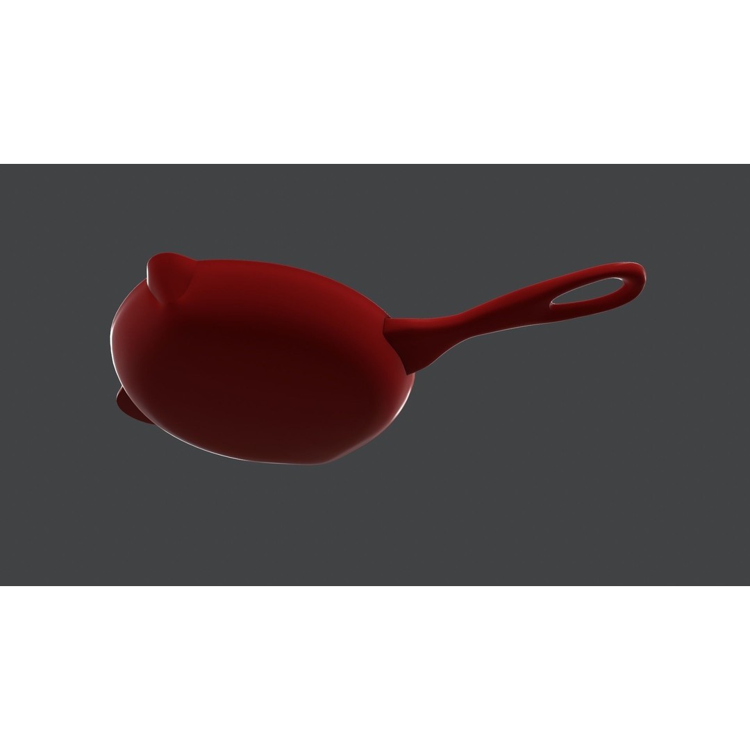 Cookware Frying Pan 3D Model – PBR Textured Game Ready Asset, FBX - View 9