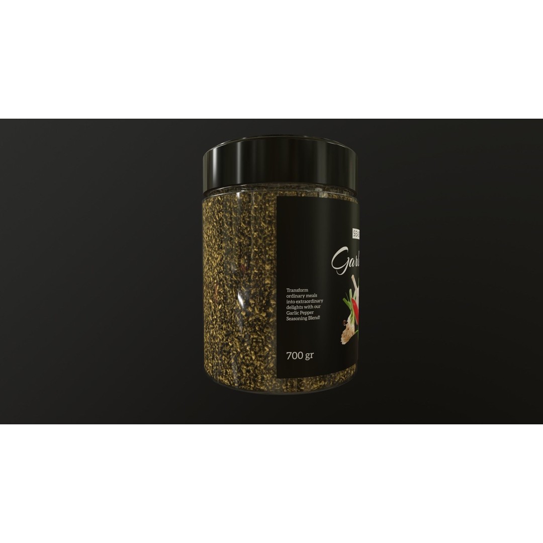 Garlic Pepper 3D Model – Low Poly PBR Food Asset, FBX - View 5