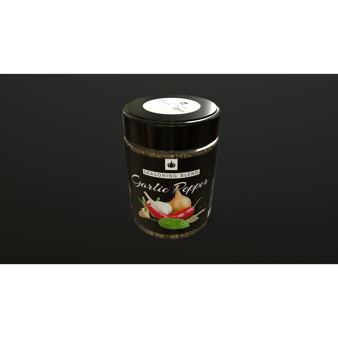 Garlic Pepper 3D Model – Low Poly PBR Food Asset, FBX - View 6