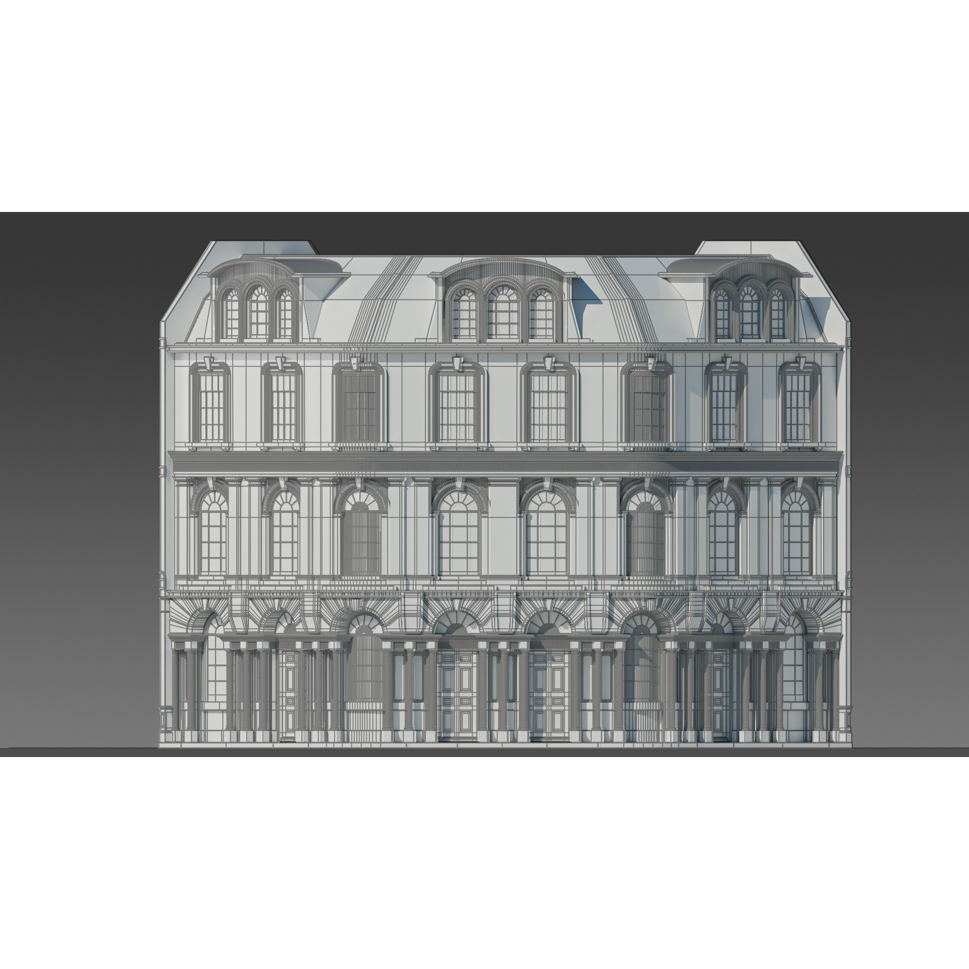 European Apartment Building Modular Set - Game-Ready 3D Model - View 10
