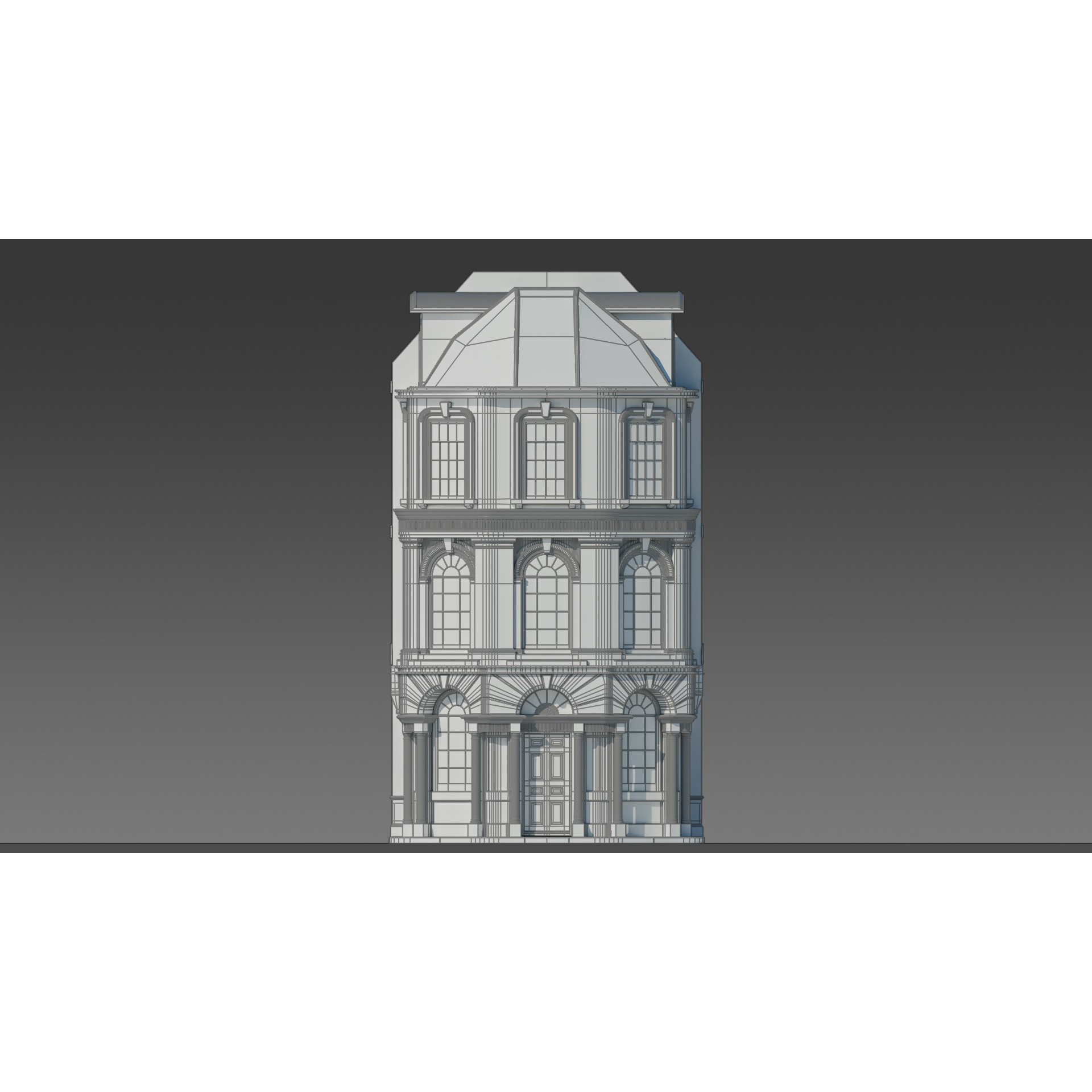 European Apartment Building Modular Set - Game-Ready 3D Model - View 13