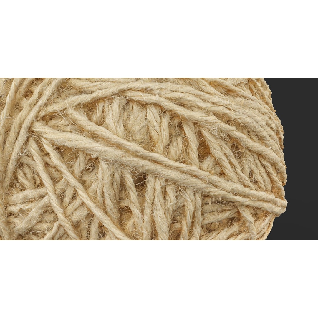 Ball of Thread 3D Model – Low Poly Game Asset, FBX, PBR Textures - View 4