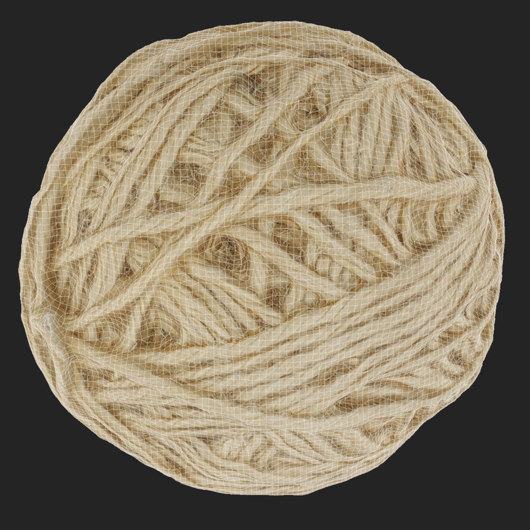 Ball of Thread 3D Model – Low Poly Game Asset, FBX, PBR Textures - View 8