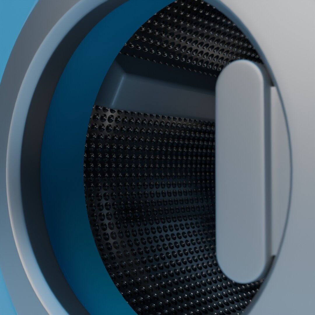 Washing Machine 3D Model – Low Poly Stylized Appliance, FBX - View 10