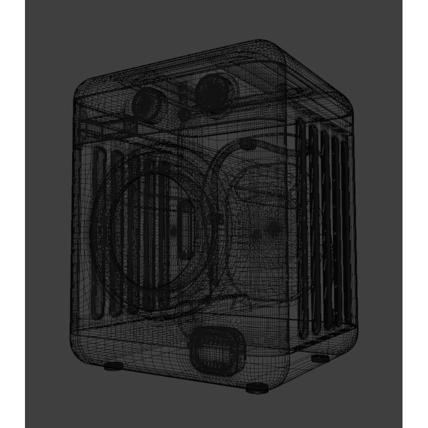 Washing Machine 3D Model – Low Poly Stylized Appliance, FBX - View 16
