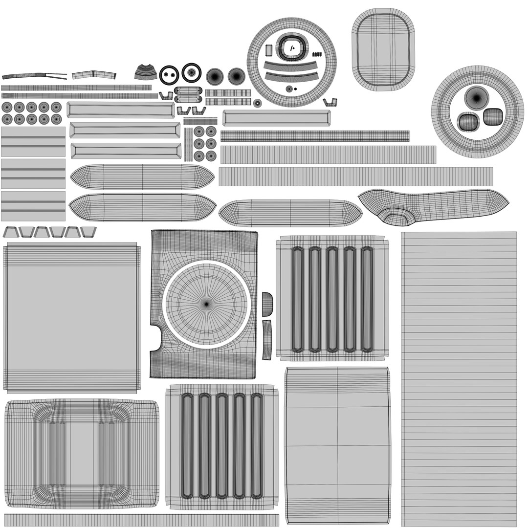 Washing Machine 3D Model – Low Poly Stylized Appliance, FBX - View 17