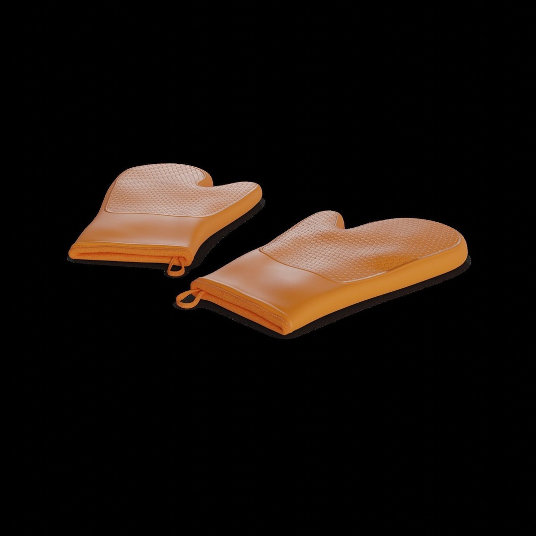 Silicone Oven Mitts 3D Model – Realistic Kitchenware Asset, FBX
