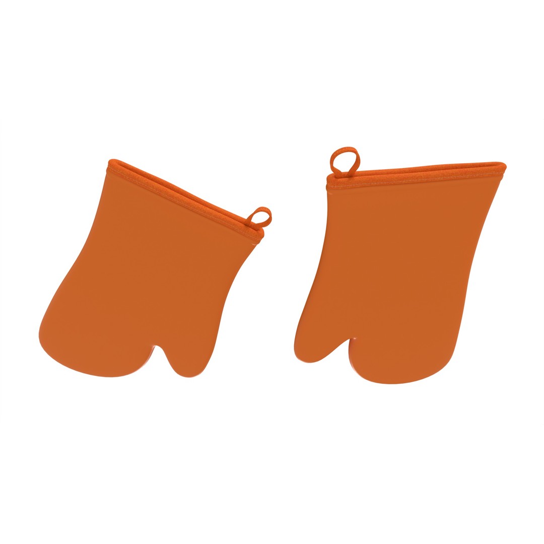 Silicone Oven Mitts 3D Model – Realistic Kitchenware Asset, FBX - View 10