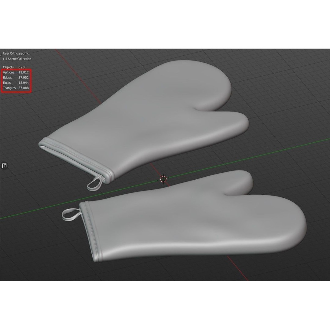 Silicone Oven Mitts 3D Model – Realistic Kitchenware Asset, FBX - View 11