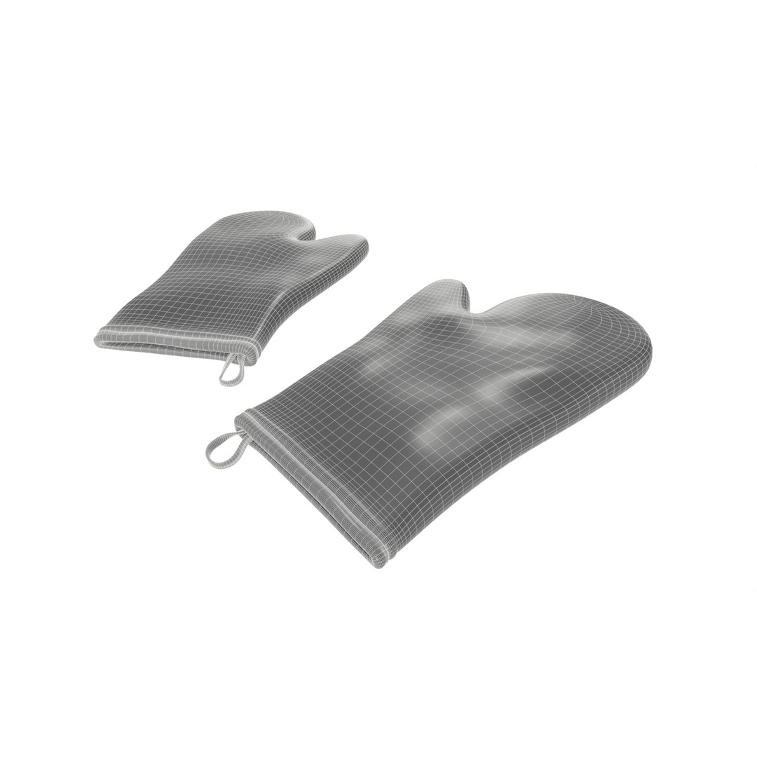 Silicone Oven Mitts 3D Model – Realistic Kitchenware Asset, FBX - View 12