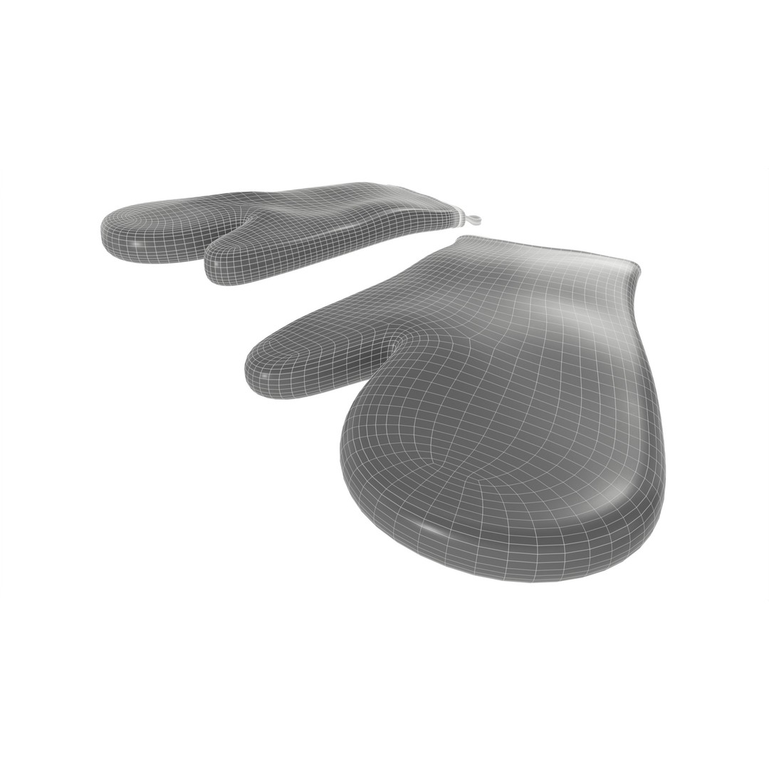 Silicone Oven Mitts 3D Model – Realistic Kitchenware Asset, FBX - View 15