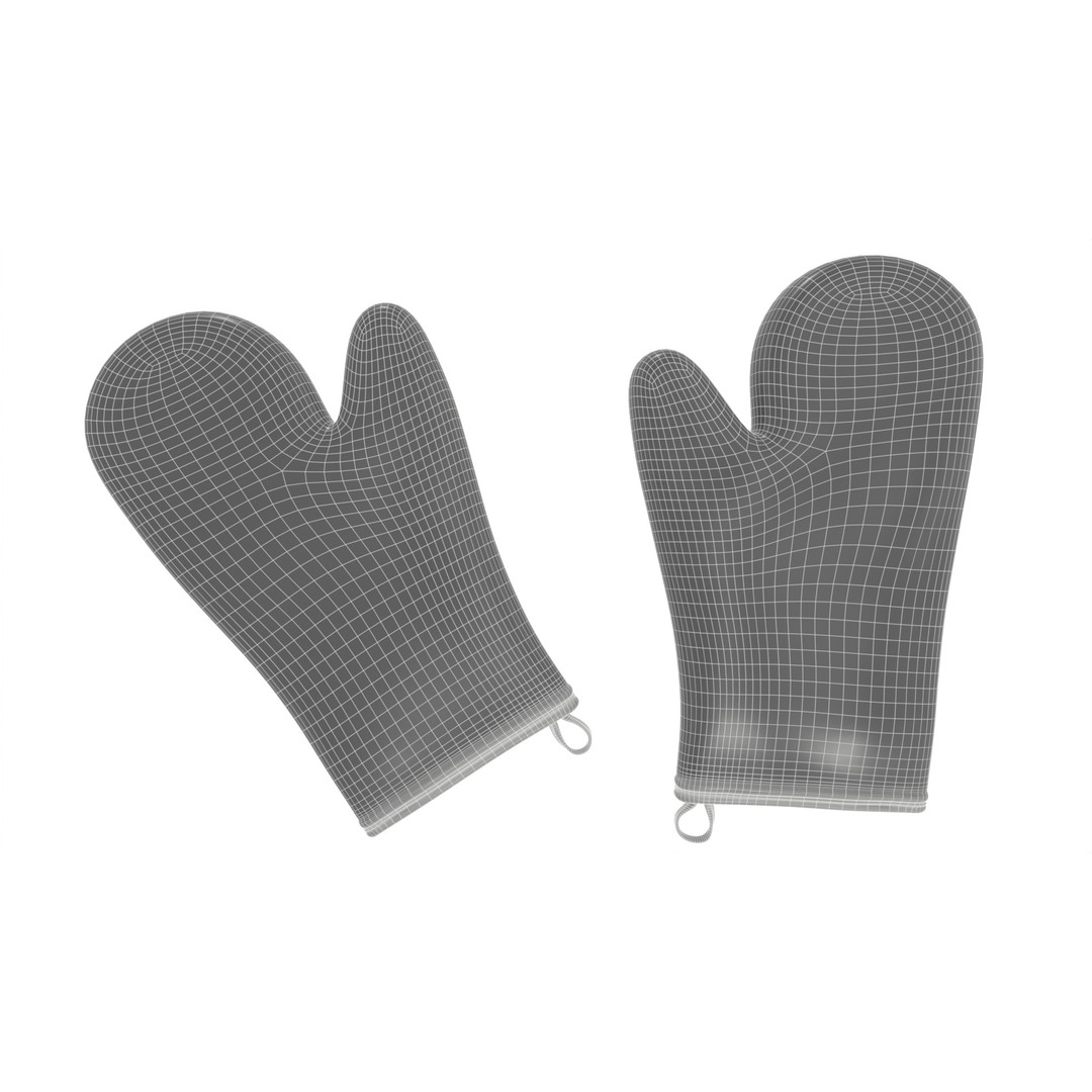 Silicone Oven Mitts 3D Model – Realistic Kitchenware Asset, FBX - View 17