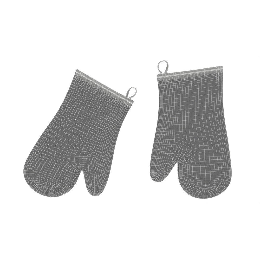 Silicone Oven Mitts 3D Model – Realistic Kitchenware Asset, FBX - View 18
