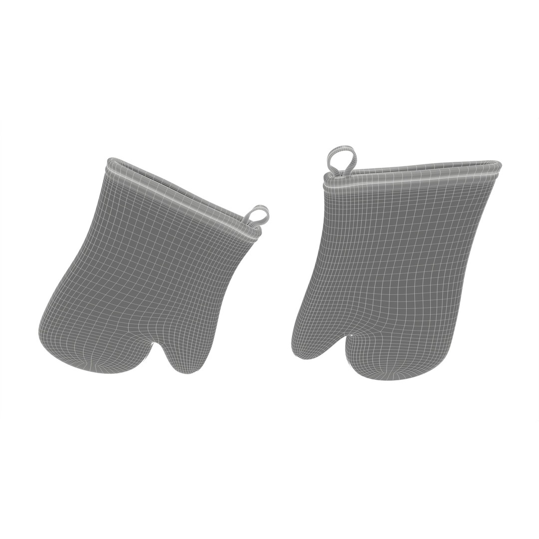 Silicone Oven Mitts 3D Model – Realistic Kitchenware Asset, FBX - View 20
