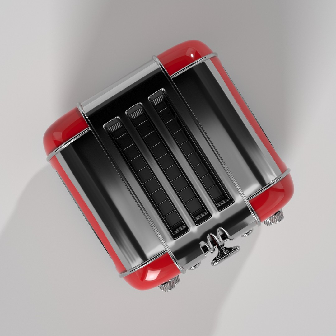 Toaster 3D Model – Low Poly Kitchen Appliance, FBX, PBR Textures - View 5