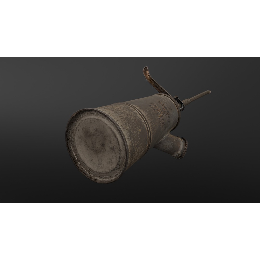 Vintage Oil Can 3D Model – Low Poly Game Ready, PBR Textures, FBX - View 6