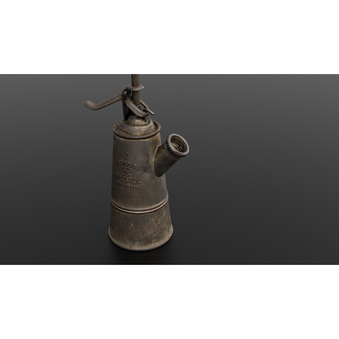 Vintage Oil Can 3D Model – Low Poly Game Ready, PBR Textures, FBX - View 8