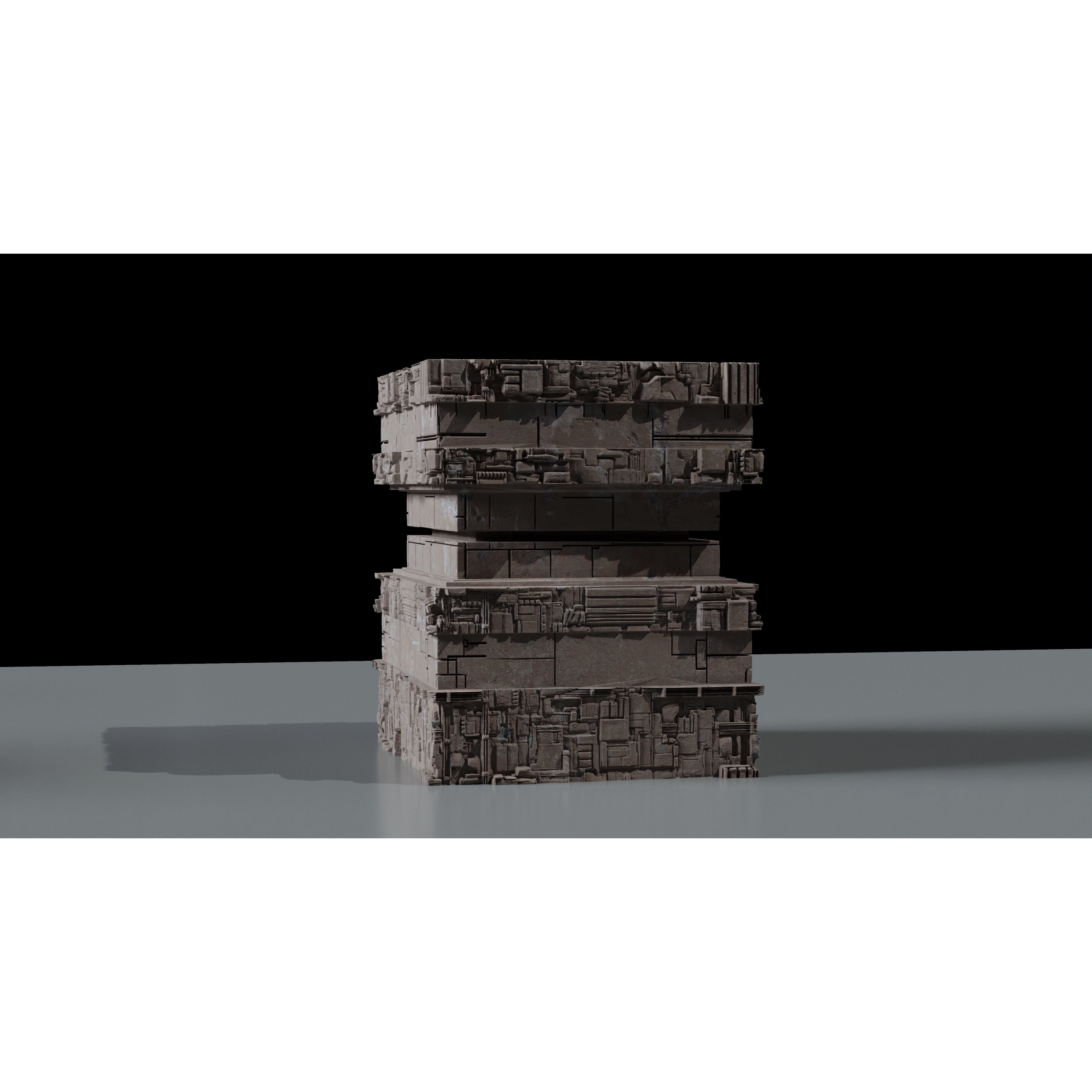 Ancient Sci-Fi Kitbash - Game-Ready 3D Model - View 10