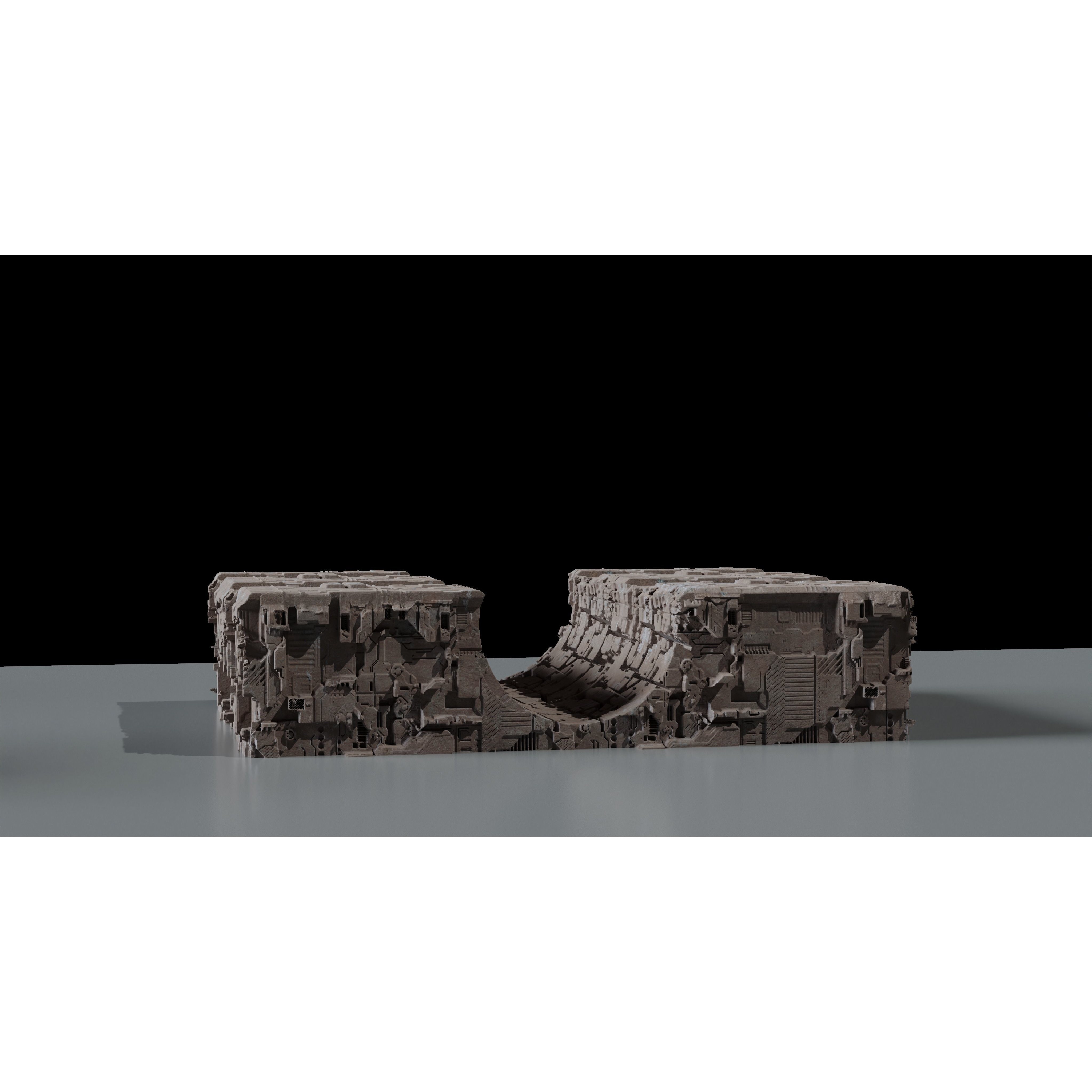 Ancient Sci-Fi Kitbash - Game-Ready 3D Model - View 12