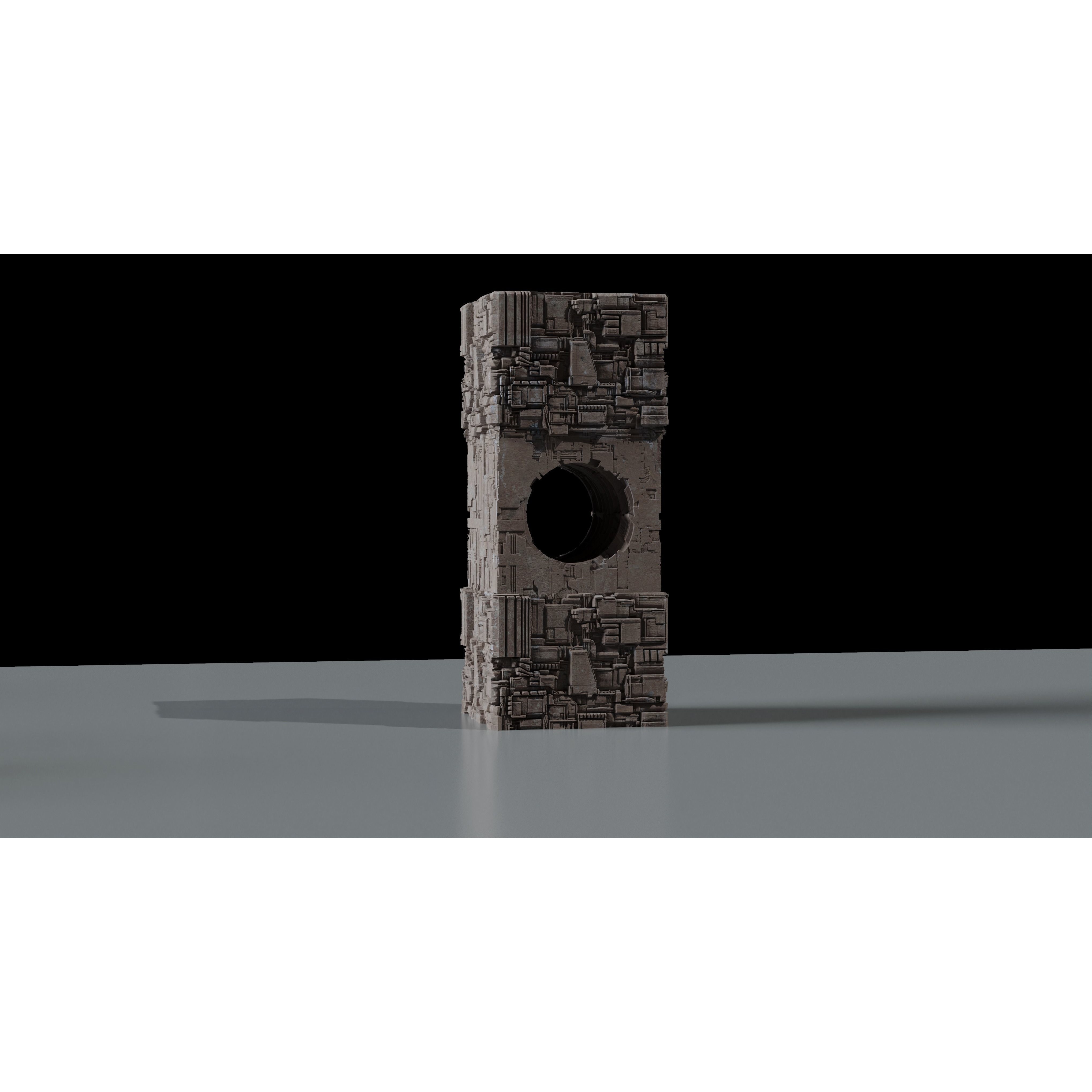 Ancient Sci-Fi Kitbash - Game-Ready 3D Model - View 5