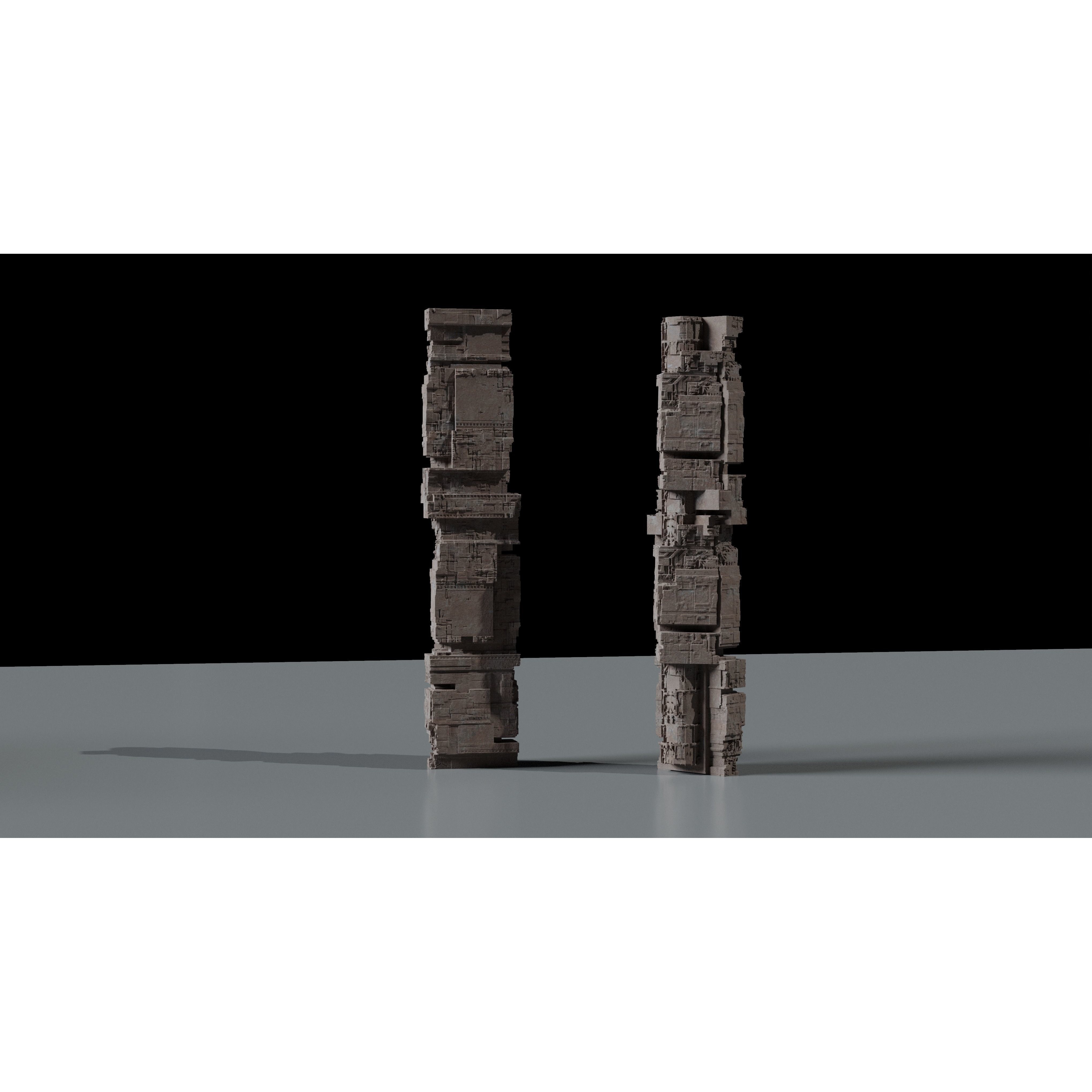 Ancient Sci-Fi Kitbash - Game-Ready 3D Model - View 8