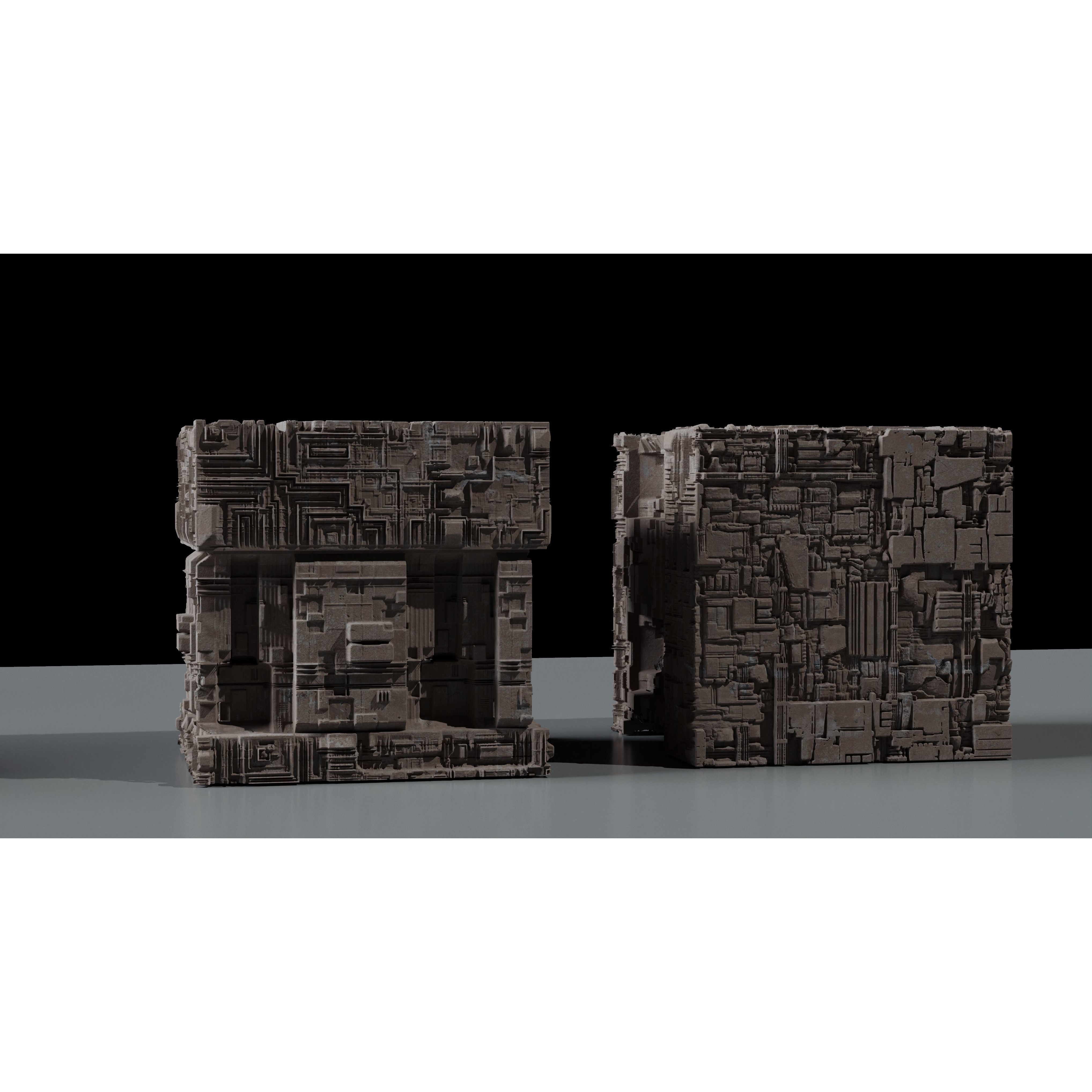 Ancient Sci-Fi Kitbash - Game-Ready 3D Model - View 9