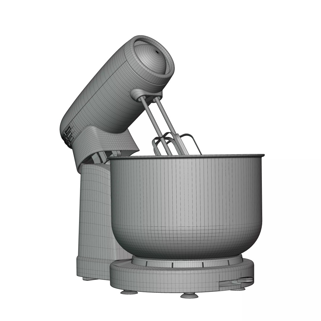 Electric Kitchen Stand Mixer 3D Model – PBR Textured, Game Ready, FBX