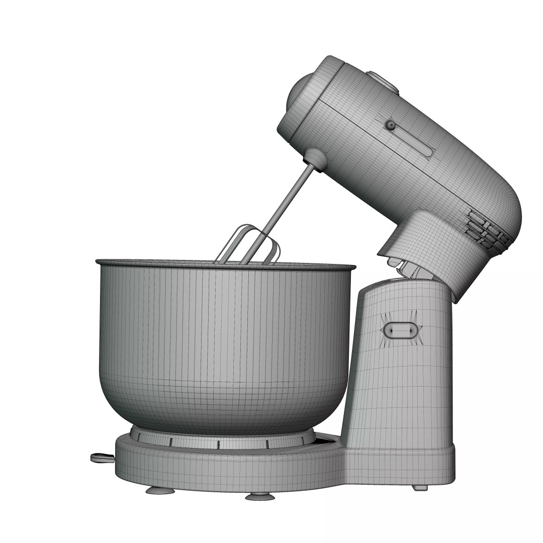 Electric Kitchen Stand Mixer 3D Model – PBR Textured, Game Ready, FBX - View 30