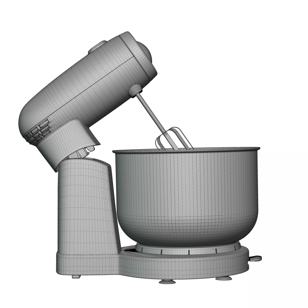 Electric Kitchen Stand Mixer 3D Model – PBR Textured, Game Ready, FBX - View 34