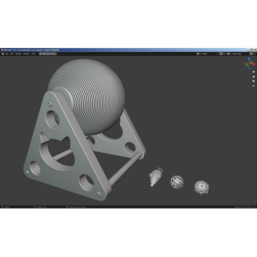 Cat Equipment 3D Model – Realistic PBR Bundle for Unity, FBX, OBJ - View 17