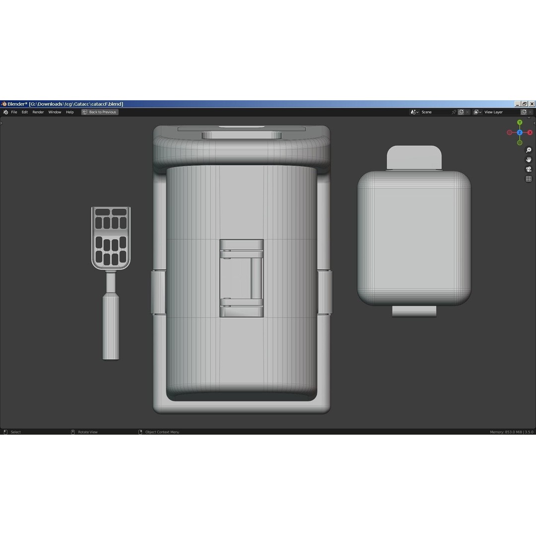 Cat Equipment 3D Model – Realistic PBR Bundle for Unity, FBX, OBJ - View 9