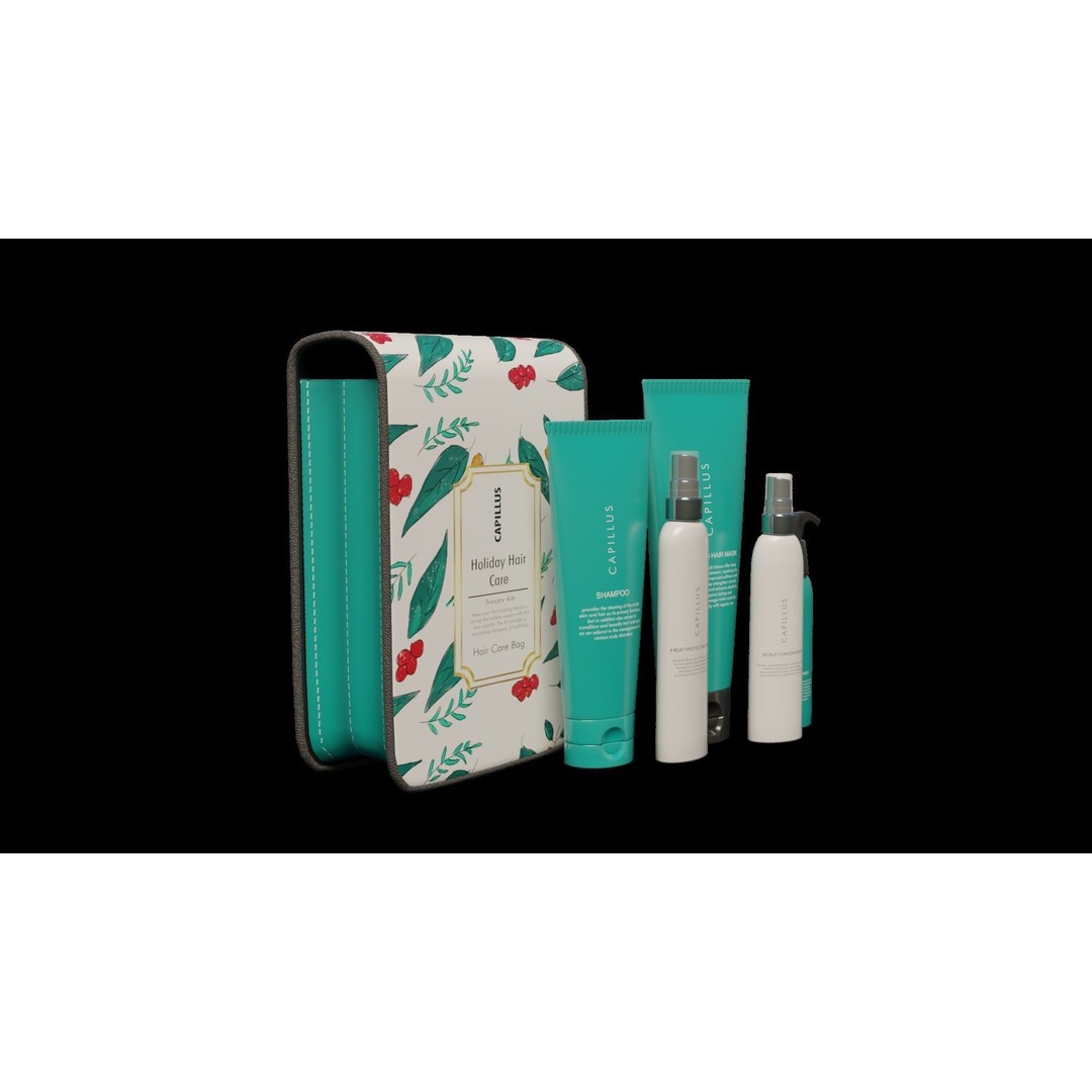 Holiday Hair Care Kit 3D Model – PBR Textured Blender Asset - View 7