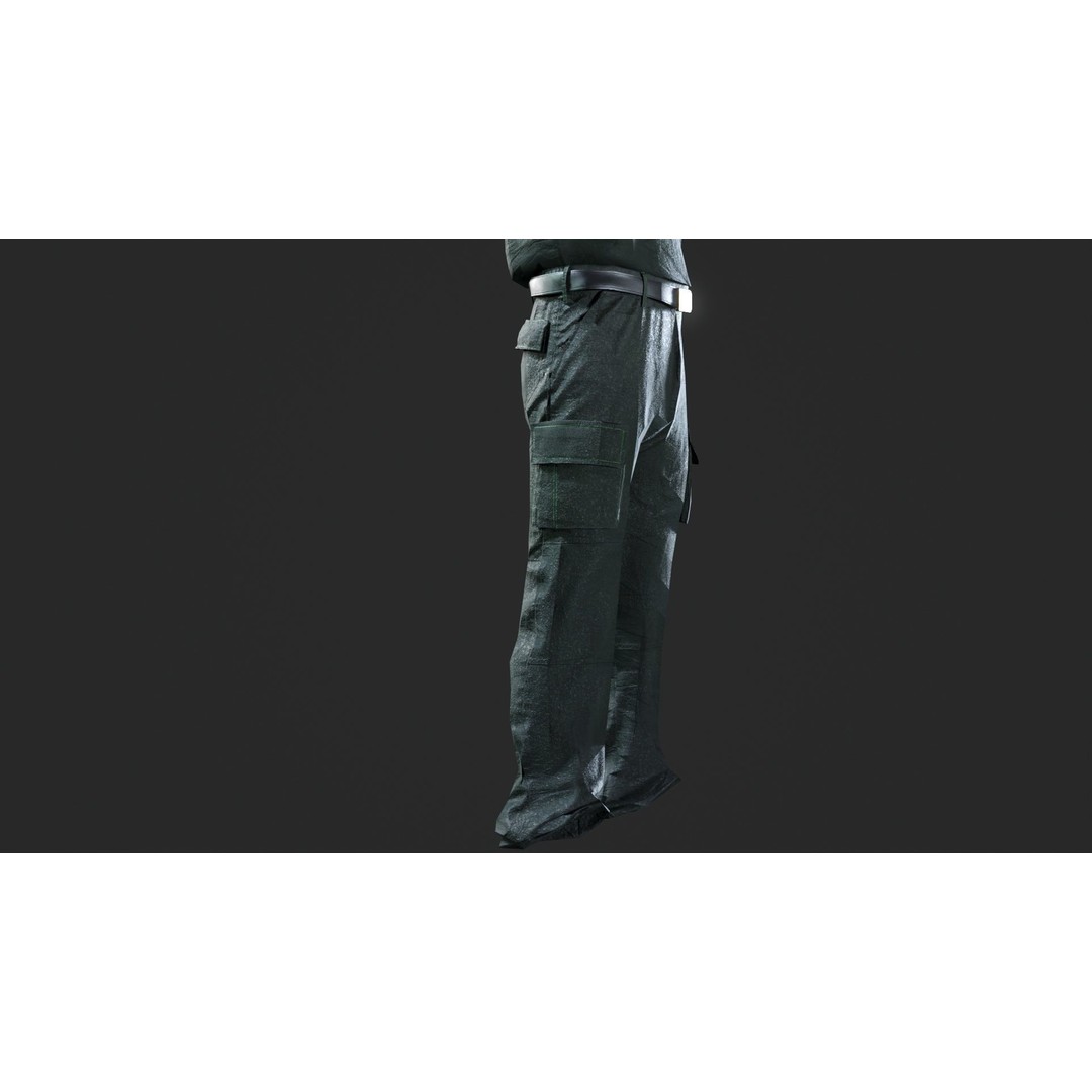 London Ambulance Service NHS Trust Uniform 3D Model – Low Poly PBR Game Asset, FBX - View 13