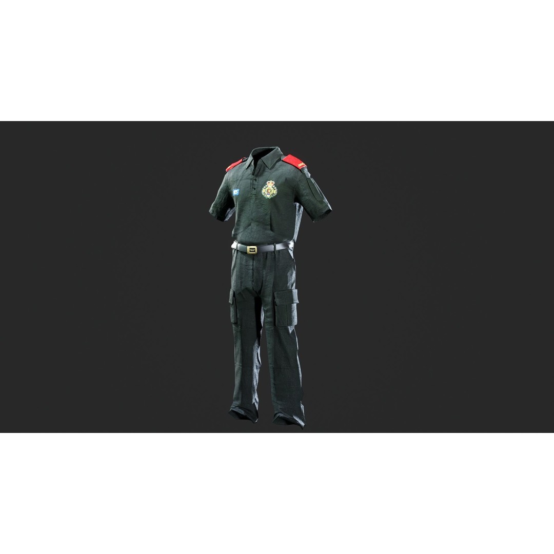London Ambulance Service NHS Trust Uniform 3D Model – Low Poly PBR Game Asset, FBX - View 8