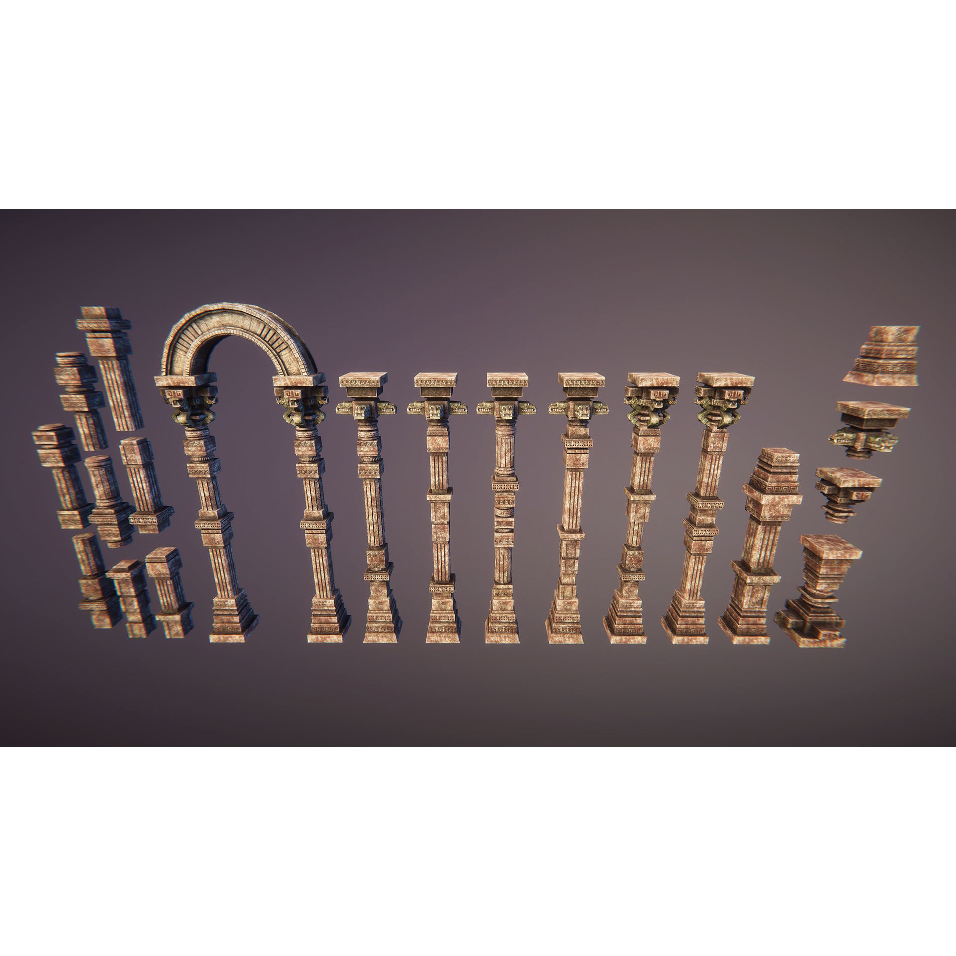 Aztec Temple - Low-Poly Game-Ready 3D Model