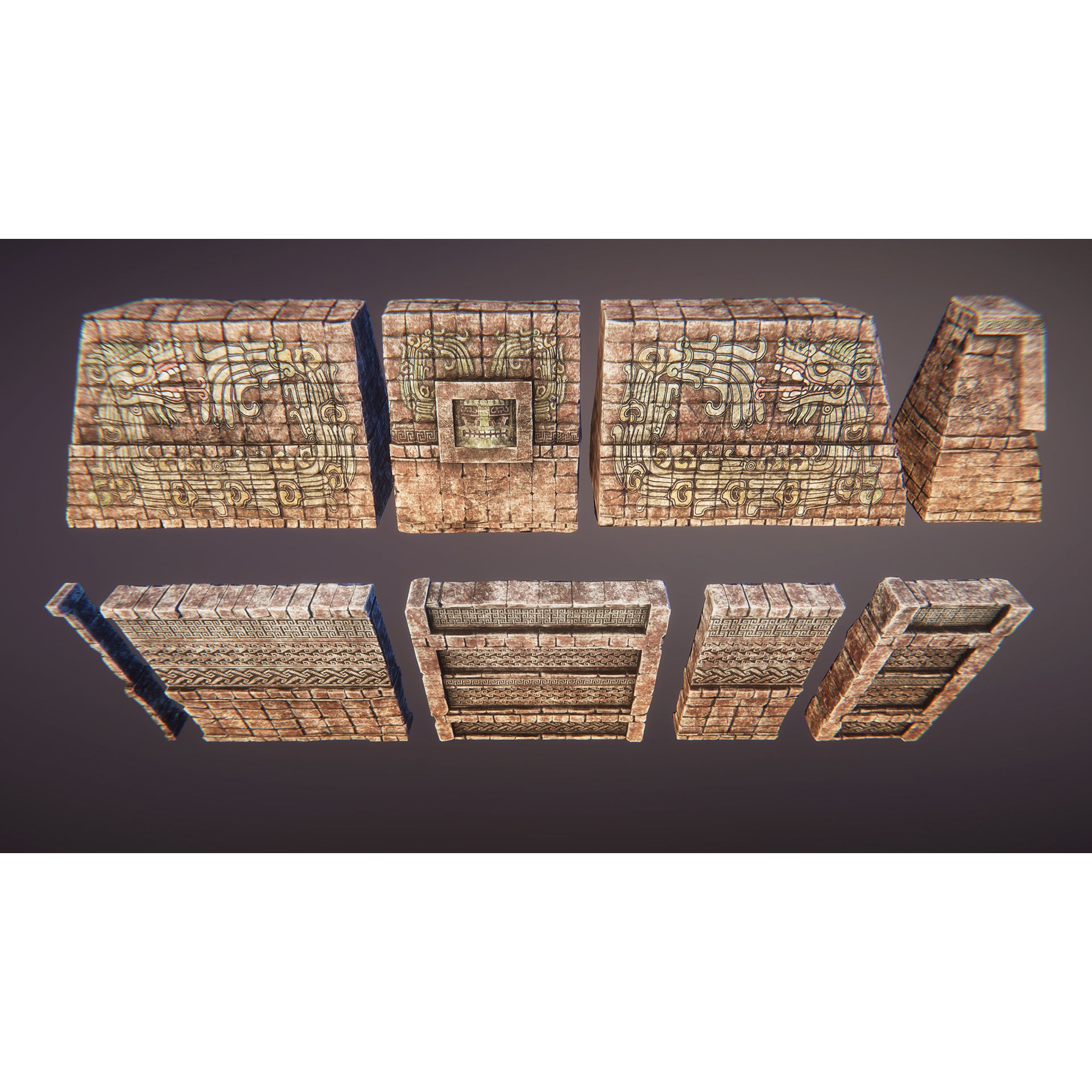 Aztec Temple - Low-Poly Game-Ready 3D Model - View 10