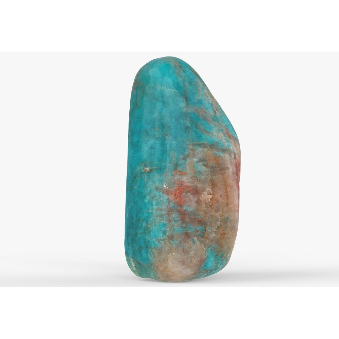 Chrysocolla Gemstone 3D Model – Low Poly PBR Game Asset, FBX & OBJ - View 5