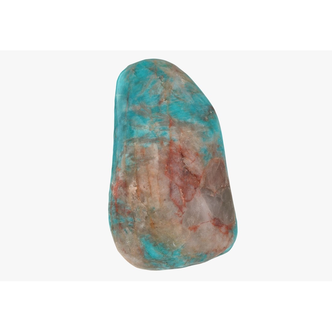 Chrysocolla Gemstone 3D Model – Low Poly PBR Game Asset, FBX & OBJ - View 6
