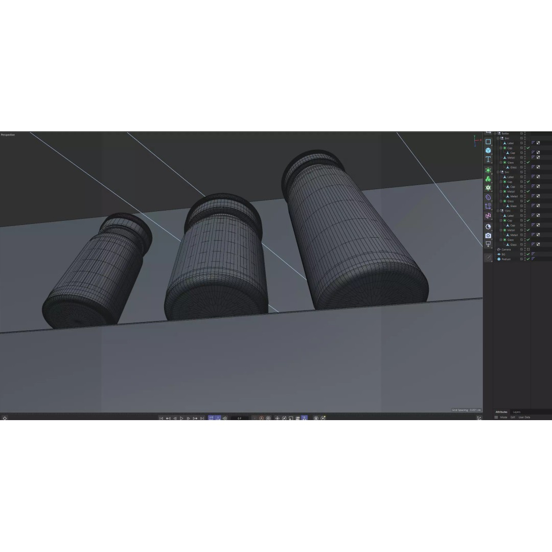 Medical Vials 3D Model – Realistic Glass Bottles Set, FBX, OBJ