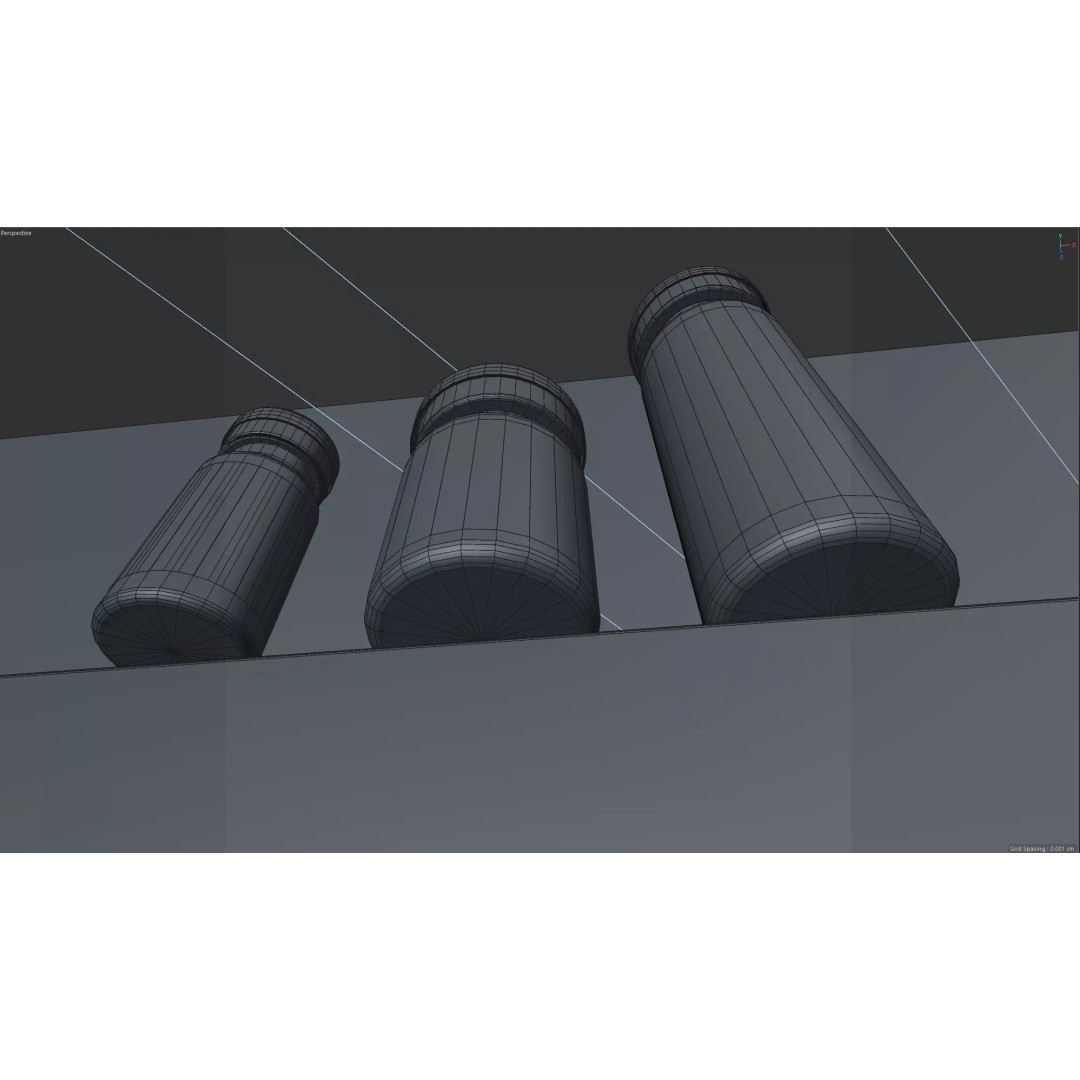 Medical Vials 3D Model – Realistic Glass Bottles Set, FBX, OBJ - View 10