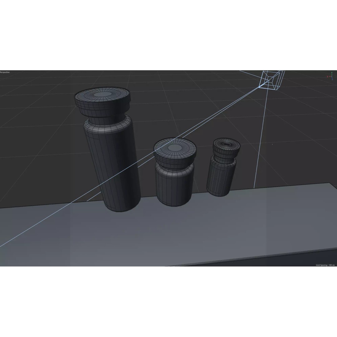 Medical Vials 3D Model – Realistic Glass Bottles Set, FBX, OBJ - View 9
