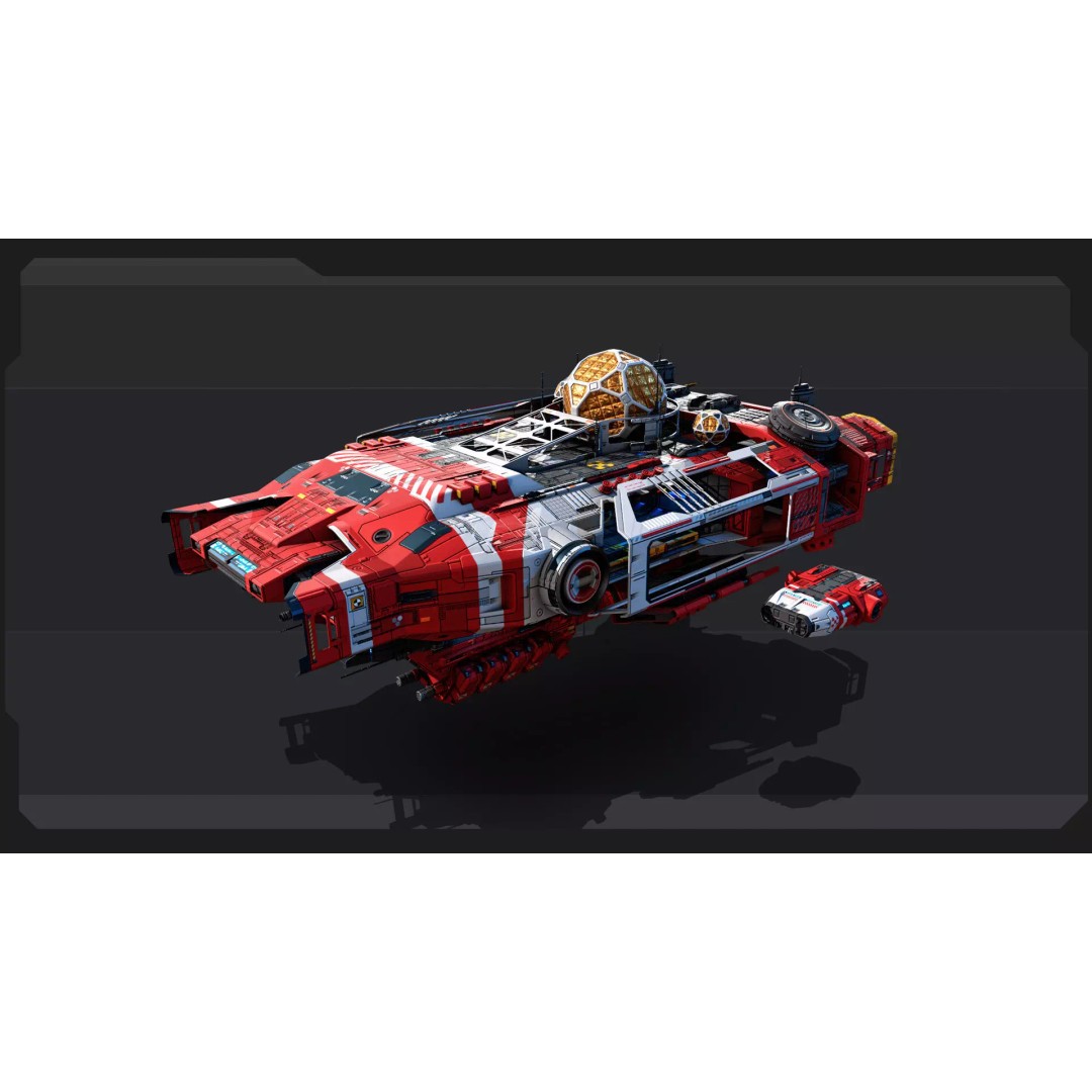 DRAKO Rescue Ship 3D Model – Low Poly Sci-Fi Spacecraft, FBX, OBJ - View 3
